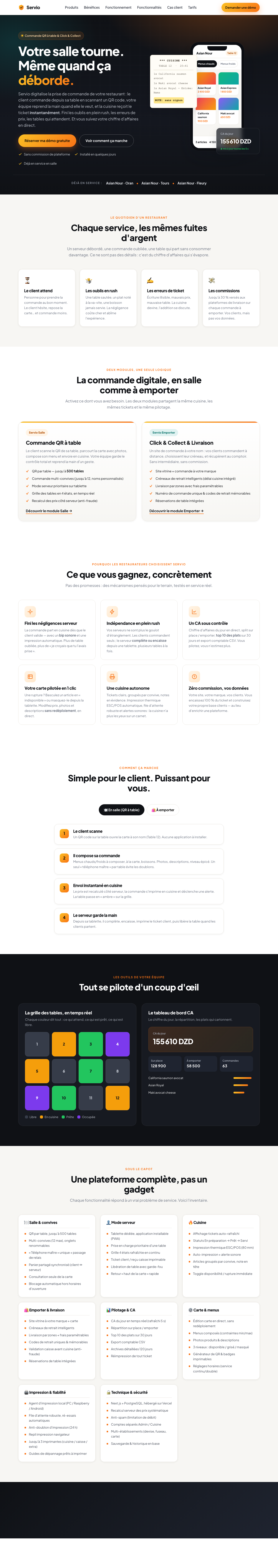 Parcours complet Mayda — salle et emporter